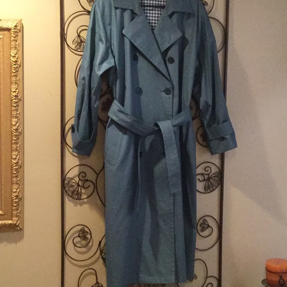 London Fog Jackets & Blazers - London Fog Long Vintage Trench Coat Teal